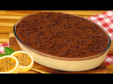 PASSION FRUIT MOUSSE WITH CHOCOLATE - EASY AND SUPER CREAMY - Recipes from Dad