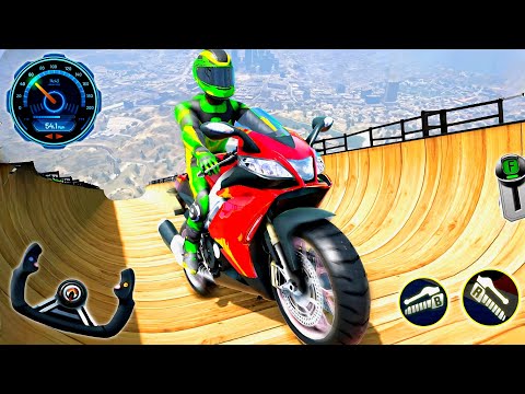Impossible Mega Ramp Bike Racing Simulator 3D - Extreme Motocross Dirt Bike Racer - Android Gameplay