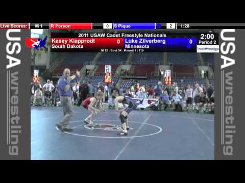 Cadet Freestyle 119 - Luke Zilverberg (MN) vs. Kasey Klapprodt (SD)