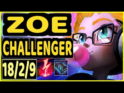 TINOWNS (ZOE) -vs ZED  18/2/9 KDA MID CHALLENGER GAMEPLAY - BR