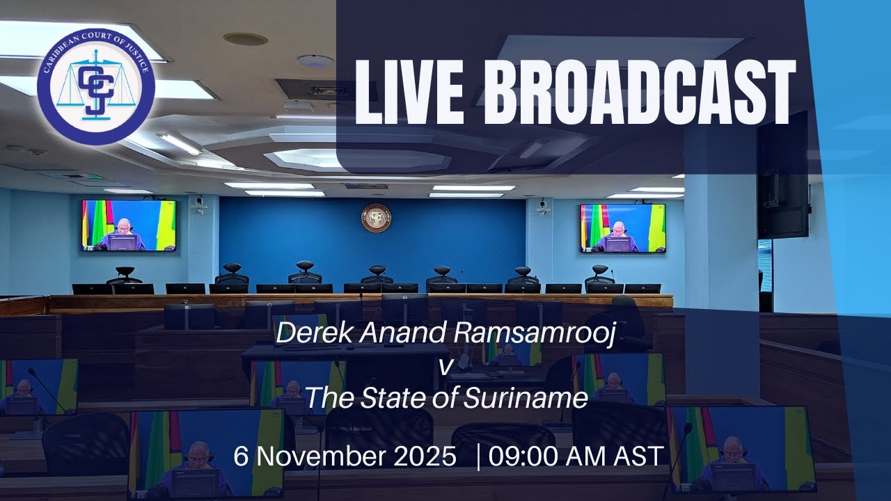 Day 1 - Hearing of the Originating Application - TTOJ2024/001 D.A. Ramsamooj v The State of Suriname