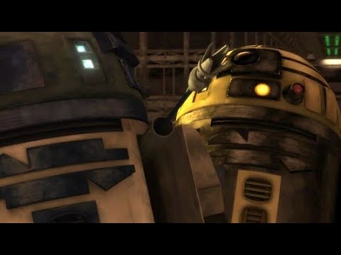 R2-D2 vs R3-S6 Goldie [4K HDR] - Star Wars: The Clone Wars