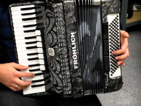 Akkordeon Fröhlich Wagner/Weltmeister Opal 37/96/7/3/III Airbrushbalg aus 2008 Video Klangprobe