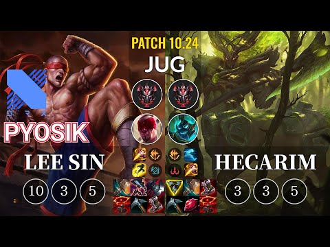 DRX Pyosik Lee Sin vs Hecarim Jungle - KR Patch 10.24