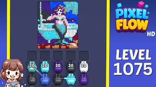 Pixel Flow Level 1075 Solution Walkthrough