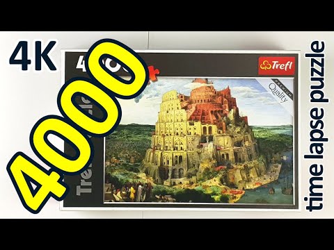 Puzzle time lapse - 4000 Trefl - Tower of Babel (4K)