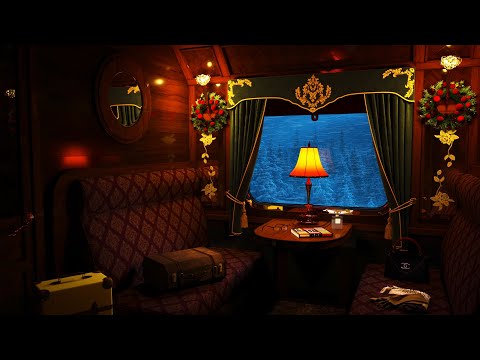 Orient Express Train Ambience - Cozy Sleeper Train on a Winter Evening