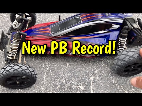 Traxxas Bandit VXL Speed Test with Anaconda tires / New Personal Best Record