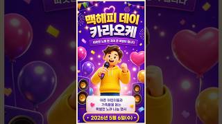 맥 해피데이 카라오케, 2026년 5월 6일 수요일 오전10시 부터 오후 6시까지