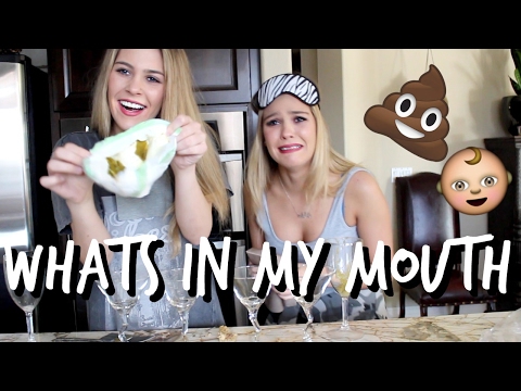 WHAT'S IN MY MOUTH CHALLENGE eww crap |-Caci Twins