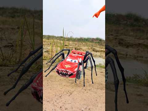Upgrade Monsrer Spider MCQueen diy #creepycartoy #mcqueen  #choochoocharles