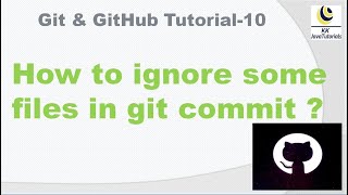 How to ignore some files in git commit ? || .gitignore in git || gitignore file in git
