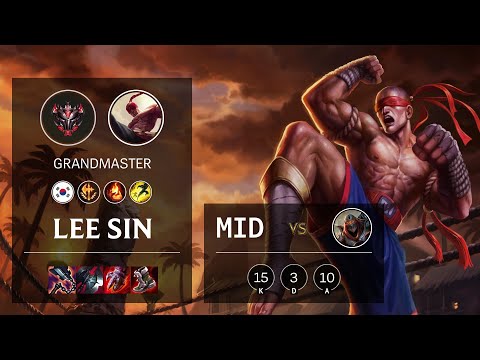 Lee Sin Mid vs Zed - KR Grandmaster Patch 11.10