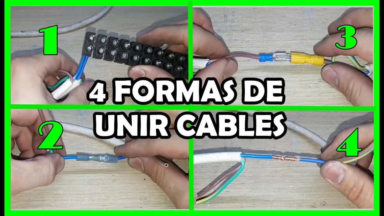 Unión Correcta para cables eléctricos / Prolongar / Conectar / Empalmar Manguera, hilos, cable