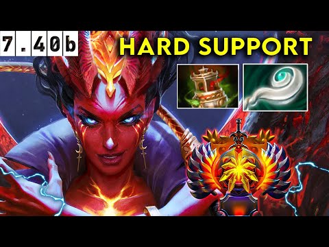 Queen Of Pain Immortal Hard Support Insane Support - Dota 2 Patch 7.40b Pro Pub Gameplay