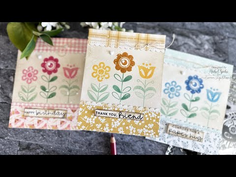 Modern Flowers with Vintage Flair: Showcasing components of exclusive kit!