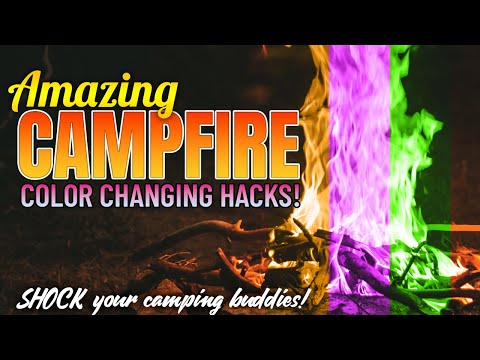 Amazing Color Changing Campfire Hacks! [Plus Bonus Hack] Fun Camping Hacks #campinghacks #camping