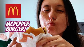 McDonald's McPepper Burger! // #SnackPeek #Shorts