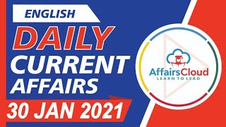 Download lagu Current Affairs 30 January 2021 English | Current Affairs | AffairsCloud Today for All Exams mp3