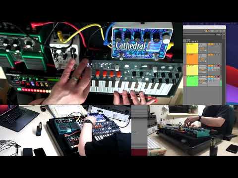 Suffolk Desk Jam - Microfreak, Red Panda Particle V2, Boss SL20 and Roland TR6s