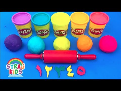 Arabic Play Doh | Arabic Numbers Song أرقام عربية بلاي-دوه Syraj Kids