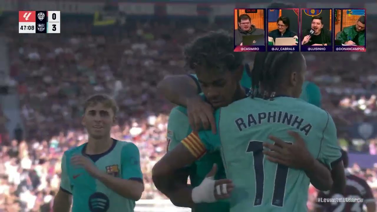 GOL DO BARCELONA! YAMAL AMPLIA A VANTAGEM PARA 3 A 0 CONTRA O LEVANTE