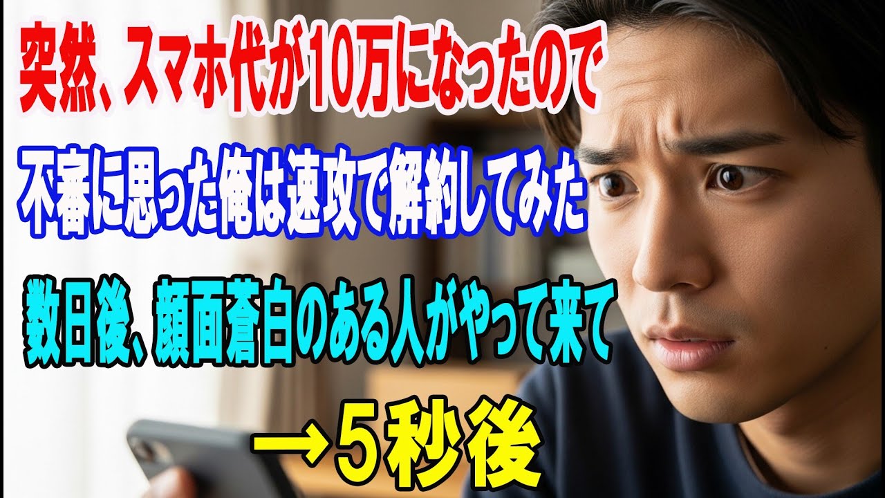 【朗読スカッと人気動画まとめ】突然、スマホ代が10万円になったので、解約してみた結果…【修羅場】