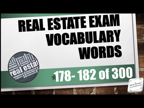 Real Estate Vocabulary 1 20 of 300 Real Estate Exam Prep Videos