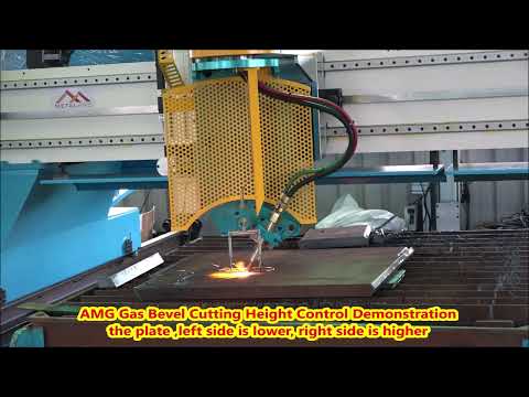 AMG Gas Bevel Cutting with C axis -- can cut any drawing with bevel