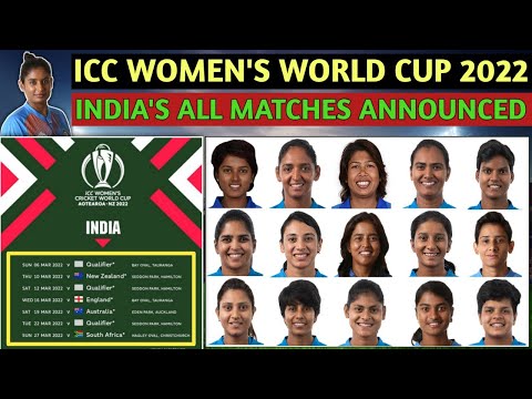 Indian Women's Team - ICC Women's World Cup 2022 Schedule, Matches, Venues, Time & Date Announced
