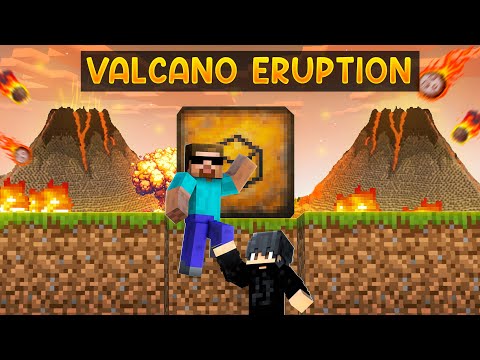 We Created BUNKER to Survive VOLCANO ERUPTION in Minecraft...