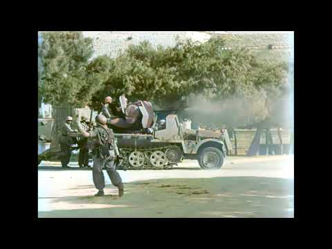 German Paratroopers Fighting in Italy 1943 - Remastered and Colorized Combat Footage