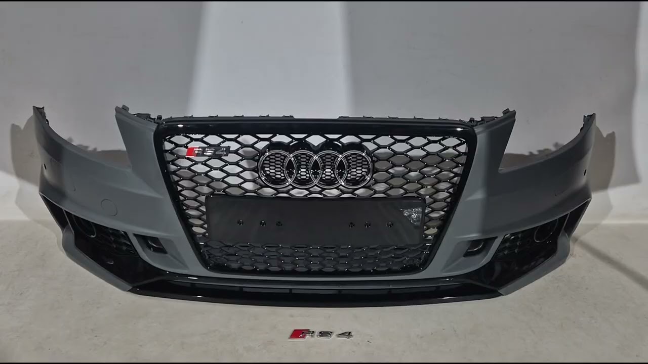 Audi A4 B8 2007-2015 рр. Передній бампер RS-Style (2007-2011) Video 1