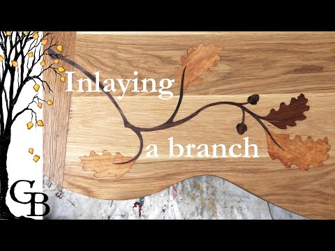 Attempting to inlay an oak branch motif