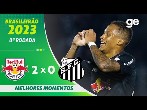 Gols e lances de Red Bull Bragantino x Santos