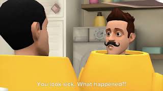 Headless Chicken drinks Clorox bleach/grounded