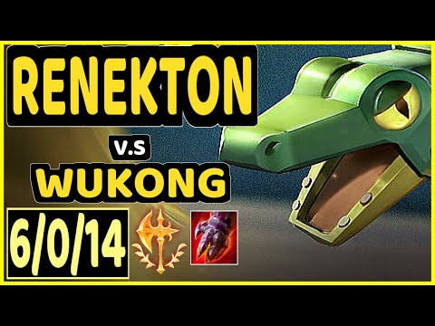 ARMUT (RENEKTON) vs WUKONG - 6/0/14 KDA TOP CHALLENGER GAMEPLAY - EUW