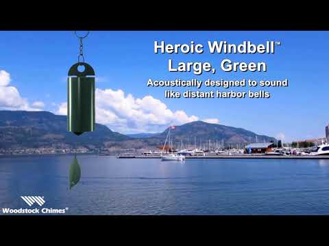 Heroic Windbell - Large, Green by Woodstock Chimes