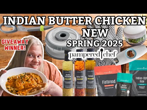 EASY Indian Butter Chicken & Naan Flatbread at HOME! NEW Spring 25 Pampered Chef Kitchen Tools!