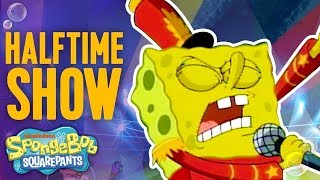 Super Bowl SpongeBob SquarePants Halftime 🏈Show Moment | Nick