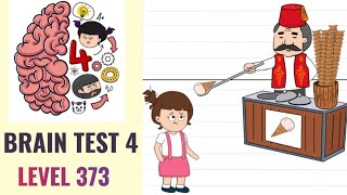 🧠 Brain Test 4 Level 373 | Help Little Tiki get the ice cream | Walkthrough