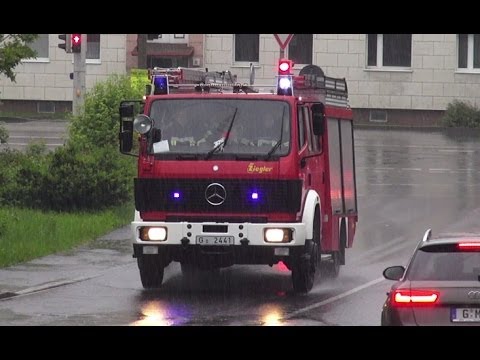 LF 16/12 FF Gera-Langenberg + LF 16-TS FF Gera-Mitte + MZF BF Gera + LF 10/6 FF Gera-Aga + RTW DRK