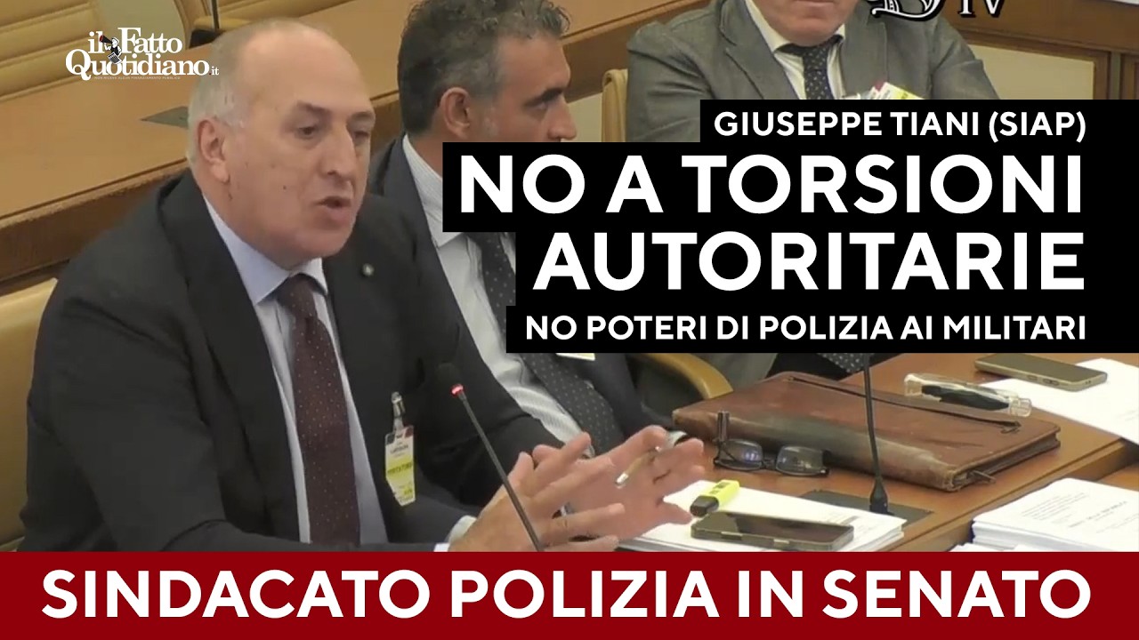Tiani (Siap): "Militari con poteri di polizia? No a questa torsione autoritaria"