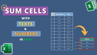 How to Sum Cells with Text and Numbers in Excel