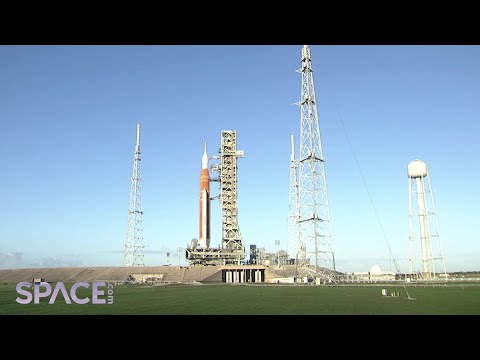 Watch NASA's Artemis 1 moon rocket arrive at launch pad in time-lapse
