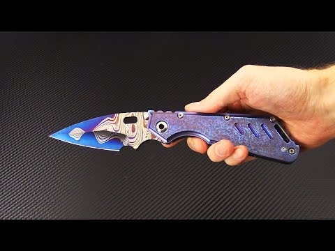 Mick Strider Custom XL San Mai Dagger Titanium Frame Lock