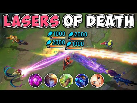 WE PICKED FIVE LASERS AND MELTED THE ENEMY TEAM (FT. RANK 1 AURELION SOL!)