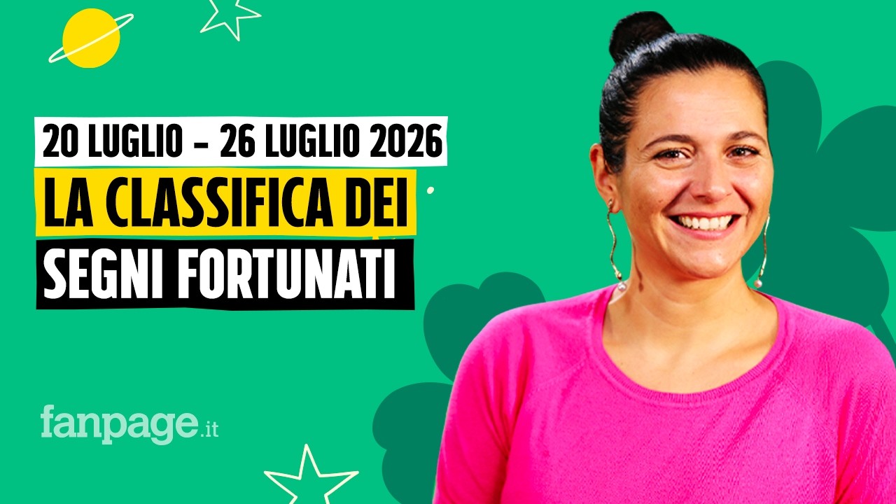 I segni più fortunati nell'oroscopo della settimana dal 20 al 26 luglio 2026, la classifica