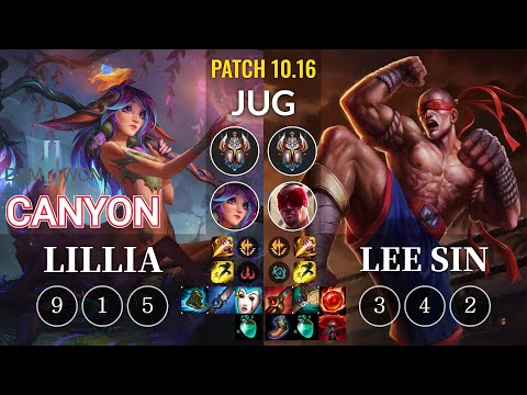 DWG Canyon Lillia vs Lee Sin Jungle - KR Patch 10.16