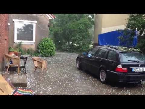 Hagel in Hannover Wülfel - Unwetter 27.07.2013